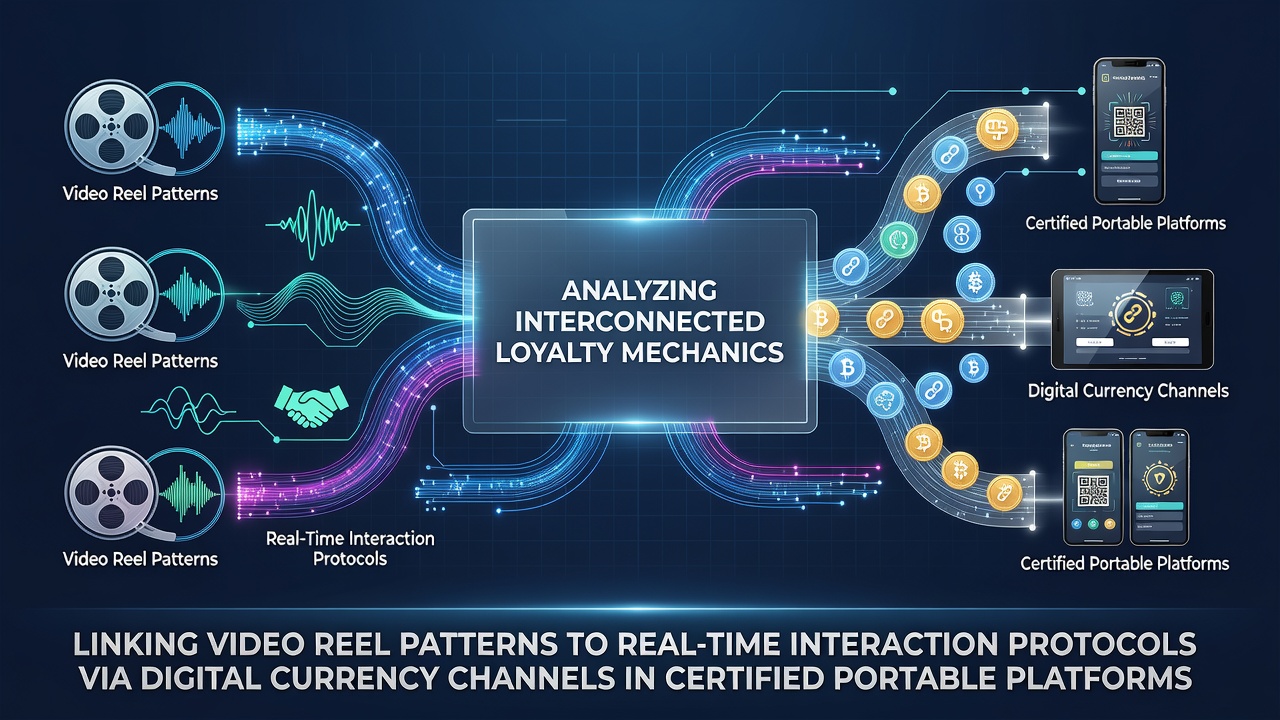 Diagram showing loyalty mechanics connecting video reel patterns with real-time protocols in mobile casino platforms