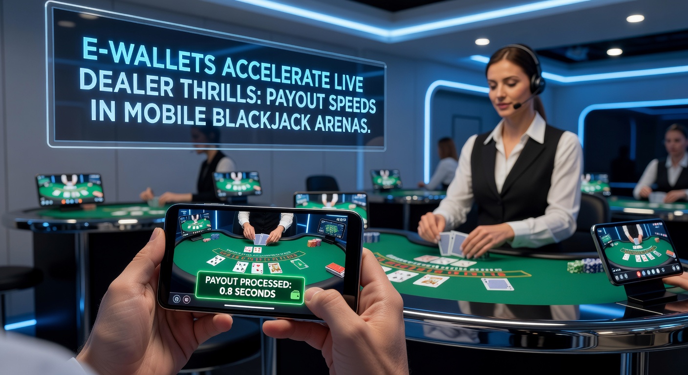 Comparison chart of e-wallet vs traditional payout speeds in live mobile blackjack, highlighting dramatic time reductions