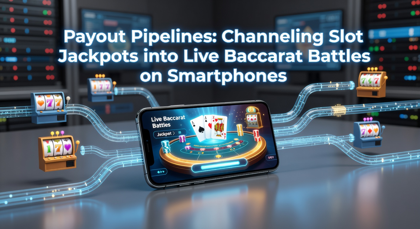 Close-up of mobile interface showing slot payout confirmation morphing into live baccarat bet slip, with jackpot amount highlighted
